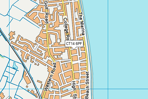 CT14 6PF map - OS VectorMap District (Ordnance Survey)