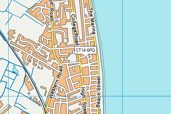 CT14 6PQ map - OS VectorMap District (Ordnance Survey)