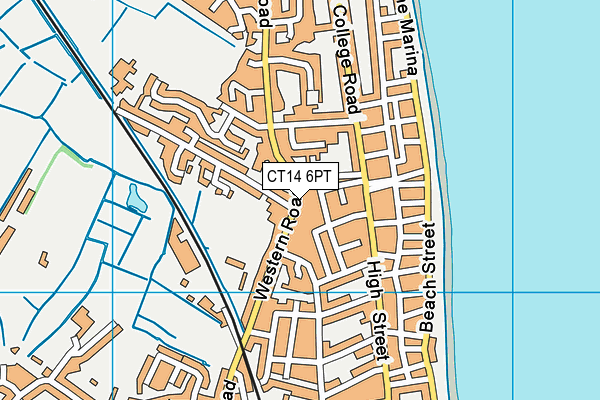 CT14 6PT map - OS VectorMap District (Ordnance Survey)