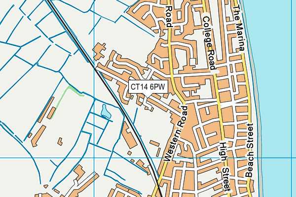 CT14 6PW map - OS VectorMap District (Ordnance Survey)