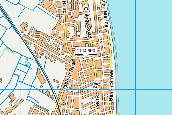CT14 6PX map - OS VectorMap District (Ordnance Survey)