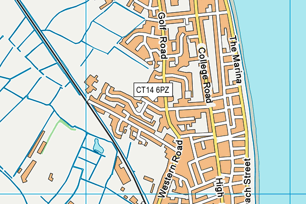 CT14 6PZ map - OS VectorMap District (Ordnance Survey)