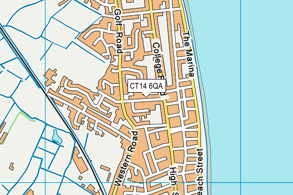 CT14 6QA map - OS VectorMap District (Ordnance Survey)