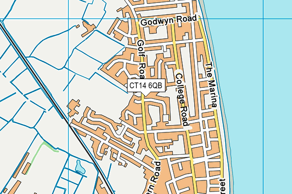 CT14 6QB map - OS VectorMap District (Ordnance Survey)