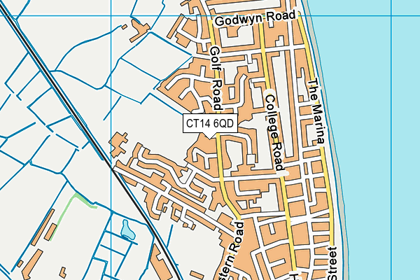 CT14 6QD map - OS VectorMap District (Ordnance Survey)