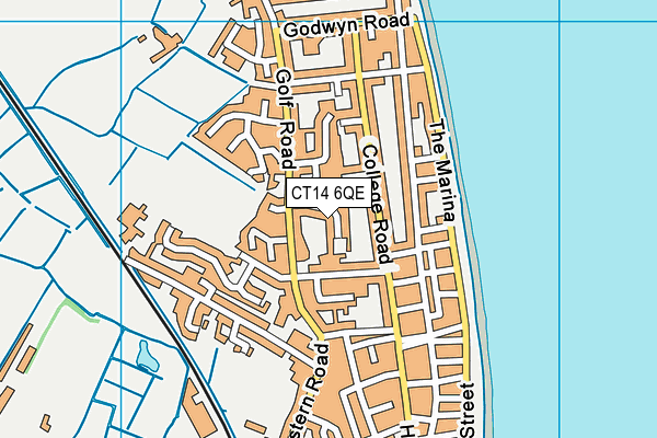 CT14 6QE map - OS VectorMap District (Ordnance Survey)