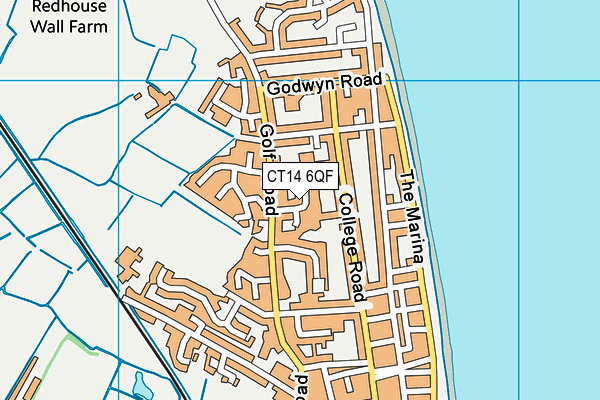CT14 6QF map - OS VectorMap District (Ordnance Survey)