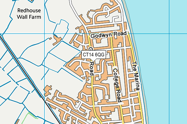 CT14 6QG map - OS VectorMap District (Ordnance Survey)