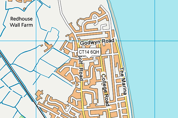 CT14 6QH map - OS VectorMap District (Ordnance Survey)