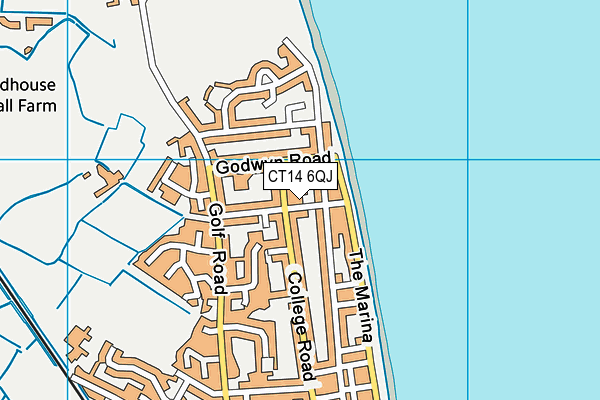 CT14 6QJ map - OS VectorMap District (Ordnance Survey)