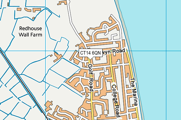 CT14 6QN map - OS VectorMap District (Ordnance Survey)