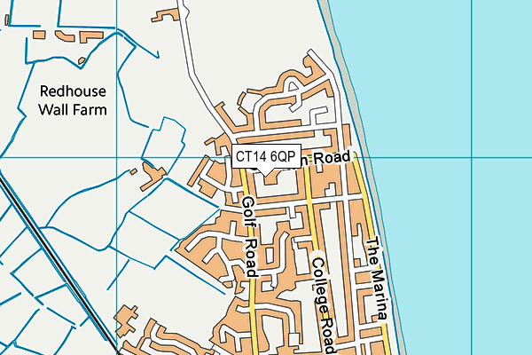 CT14 6QP map - OS VectorMap District (Ordnance Survey)