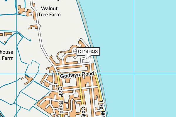 CT14 6QS map - OS VectorMap District (Ordnance Survey)