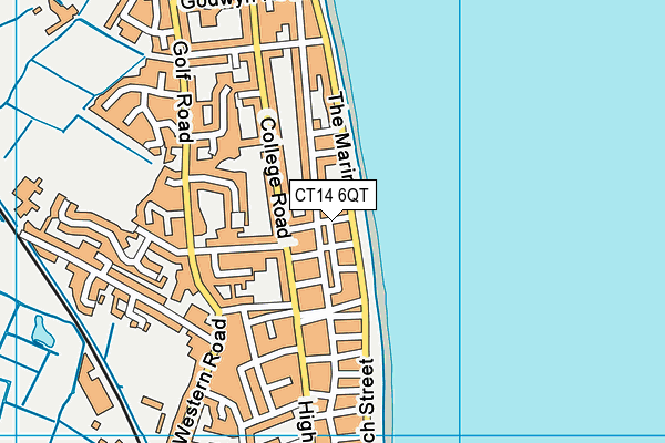 CT14 6QT map - OS VectorMap District (Ordnance Survey)