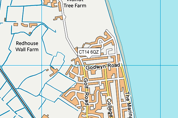 CT14 6QZ map - OS VectorMap District (Ordnance Survey)