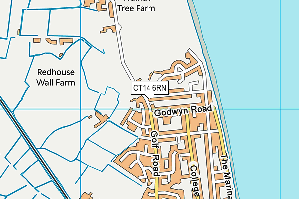 CT14 6RN map - OS VectorMap District (Ordnance Survey)