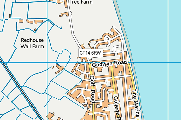 CT14 6RW map - OS VectorMap District (Ordnance Survey)