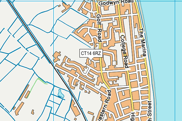 CT14 6RZ map - OS VectorMap District (Ordnance Survey)