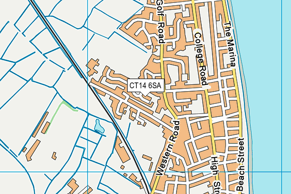 CT14 6SA map - OS VectorMap District (Ordnance Survey)