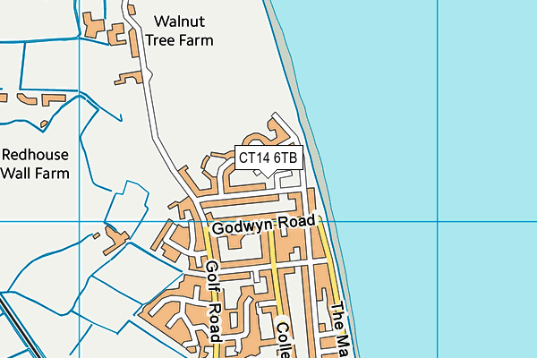 CT14 6TB map - OS VectorMap District (Ordnance Survey)