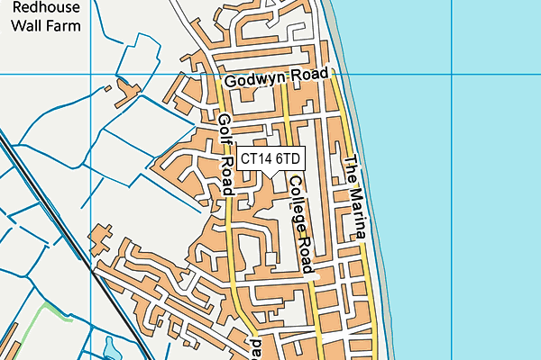 CT14 6TD map - OS VectorMap District (Ordnance Survey)