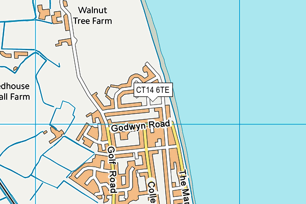 CT14 6TE map - OS VectorMap District (Ordnance Survey)