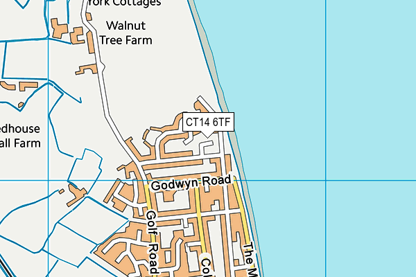 CT14 6TF map - OS VectorMap District (Ordnance Survey)