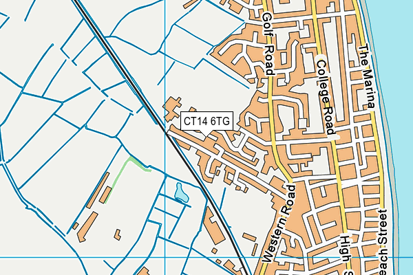 CT14 6TG map - OS VectorMap District (Ordnance Survey)