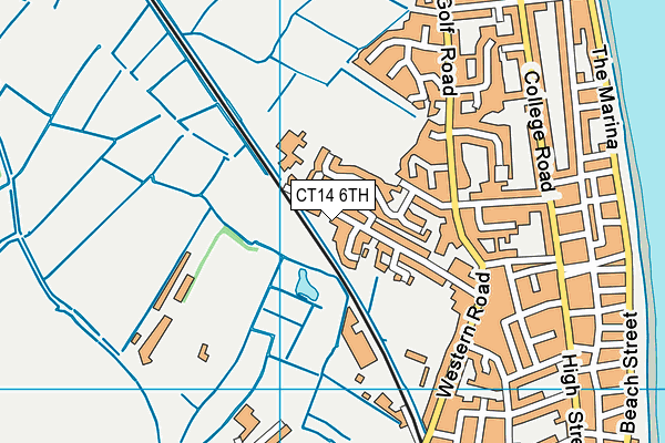 CT14 6TH map - OS VectorMap District (Ordnance Survey)