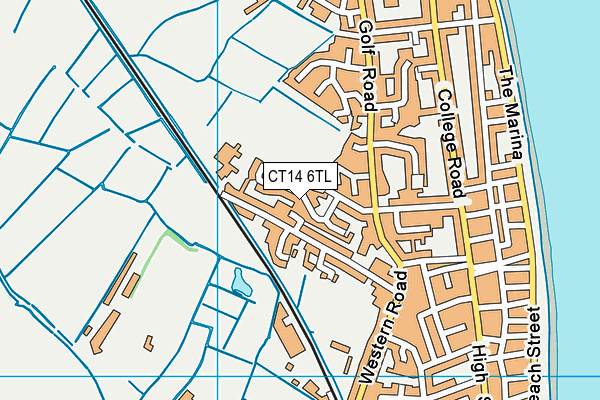 CT14 6TL map - OS VectorMap District (Ordnance Survey)