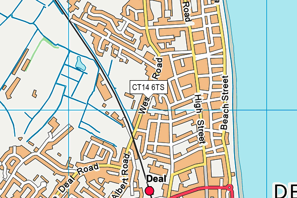 CT14 6TS map - OS VectorMap District (Ordnance Survey)