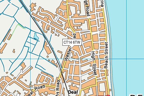 CT14 6TW map - OS VectorMap District (Ordnance Survey)