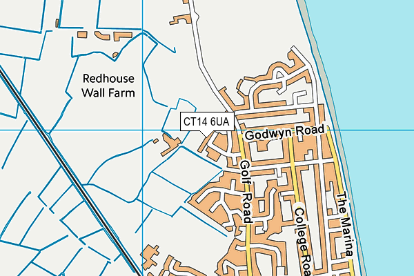 CT14 6UA map - OS VectorMap District (Ordnance Survey)