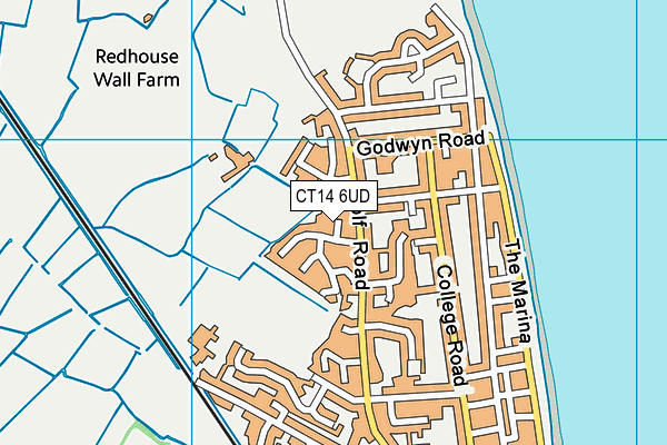 CT14 6UD map - OS VectorMap District (Ordnance Survey)