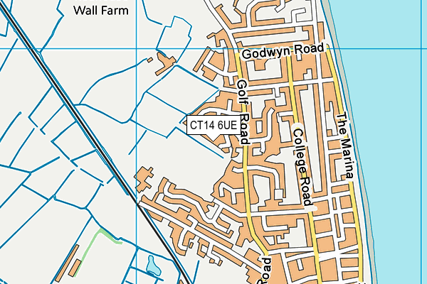 CT14 6UE map - OS VectorMap District (Ordnance Survey)