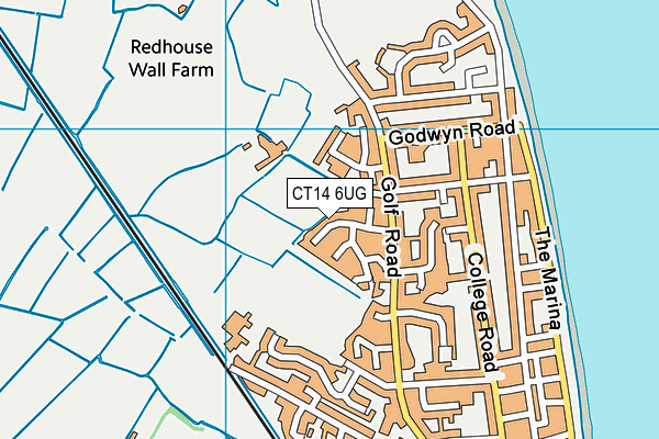 CT14 6UG map - OS VectorMap District (Ordnance Survey)