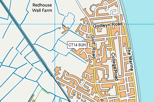 CT14 6UH map - OS VectorMap District (Ordnance Survey)