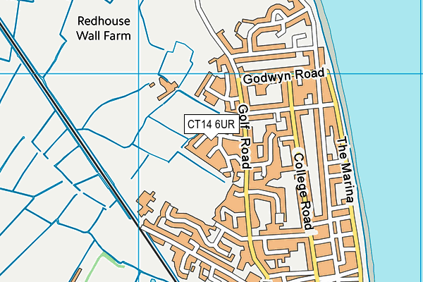 CT14 6UR map - OS VectorMap District (Ordnance Survey)