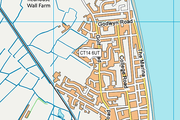 CT14 6UT map - OS VectorMap District (Ordnance Survey)