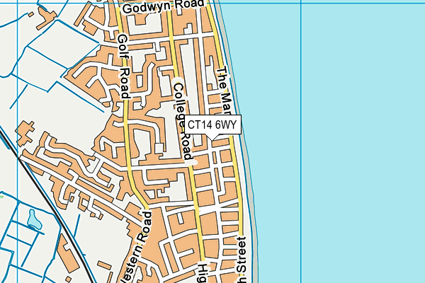 CT14 6WY map - OS VectorMap District (Ordnance Survey)