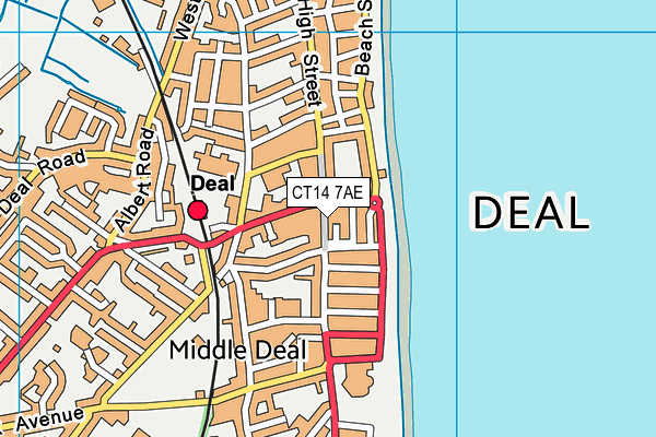 CT14 7AE map - OS VectorMap District (Ordnance Survey)