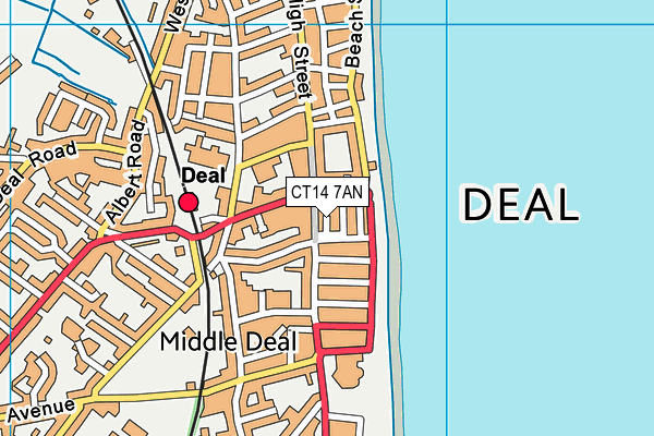 CT14 7AN map - OS VectorMap District (Ordnance Survey)