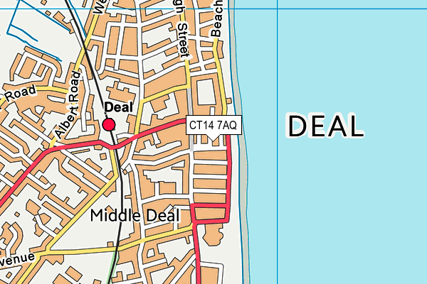 CT14 7AQ map - OS VectorMap District (Ordnance Survey)