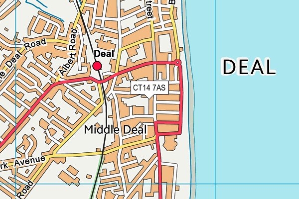 CT14 7AS map - OS VectorMap District (Ordnance Survey)