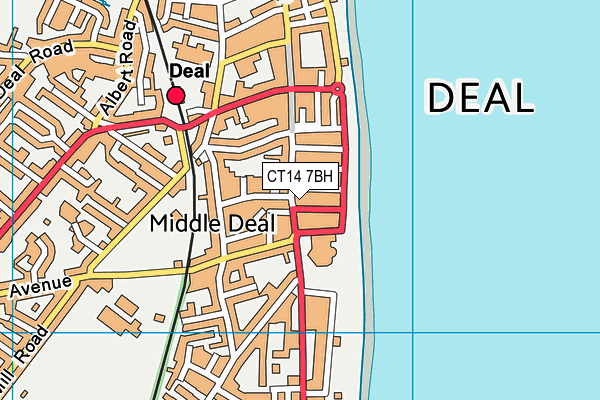 CT14 7BH map - OS VectorMap District (Ordnance Survey)