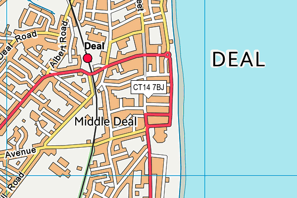 CT14 7BJ map - OS VectorMap District (Ordnance Survey)