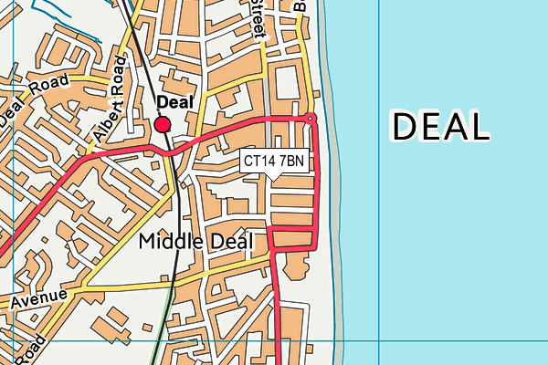 CT14 7BN map - OS VectorMap District (Ordnance Survey)