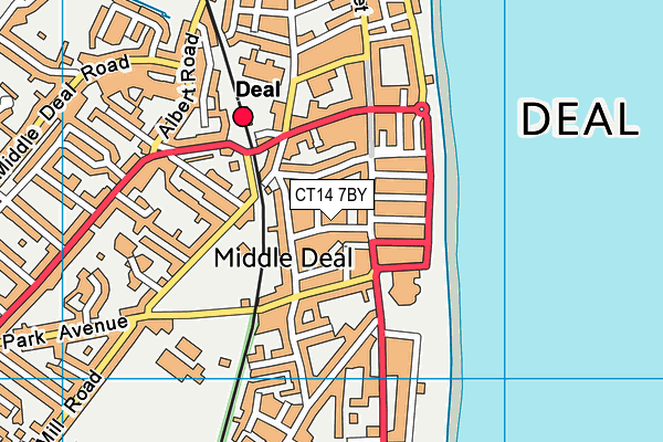 CT14 7BY map - OS VectorMap District (Ordnance Survey)