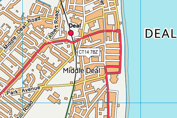 CT14 7BZ map - OS VectorMap District (Ordnance Survey)