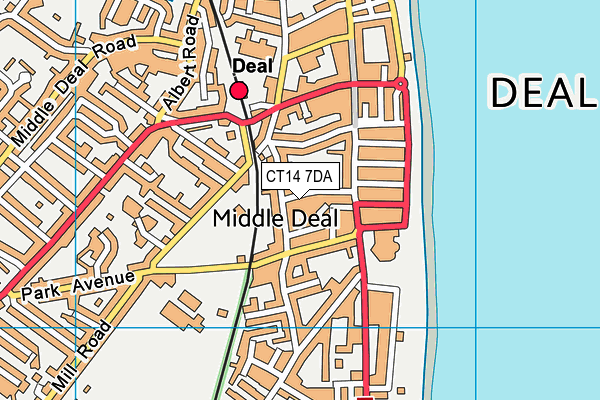 CT14 7DA map - OS VectorMap District (Ordnance Survey)